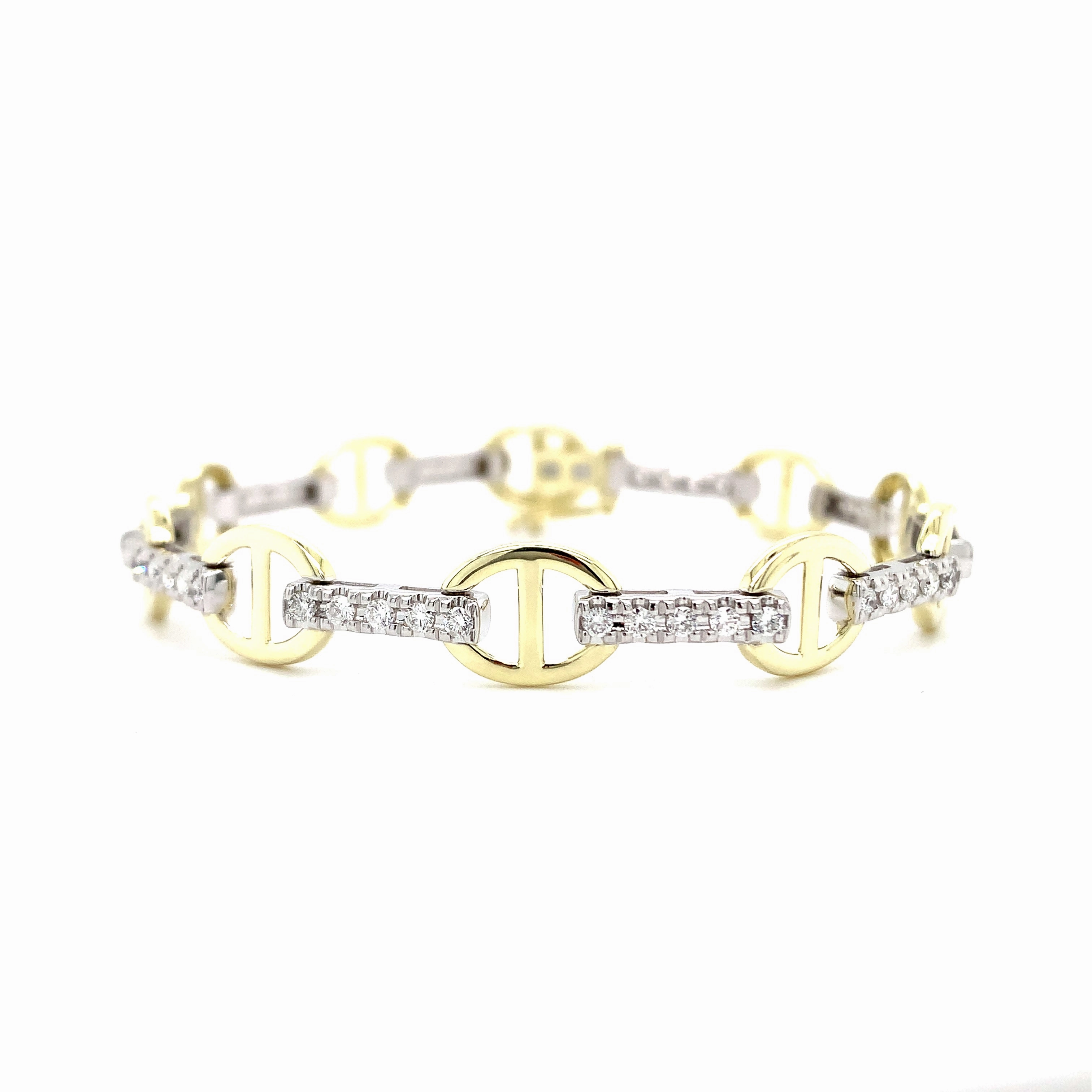 Lady's Two-Tone Diamond Fashion Bracelet
