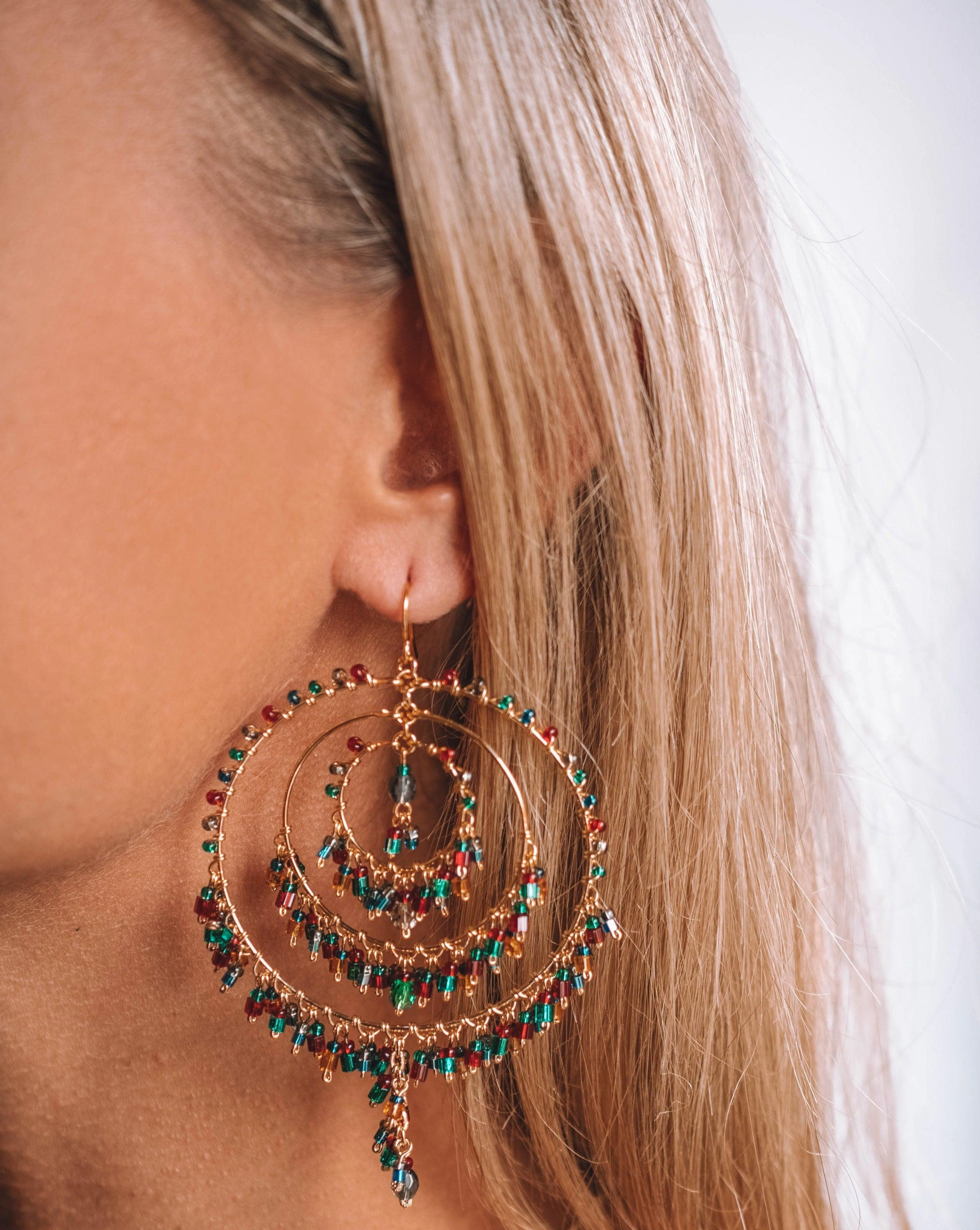 Laila Chandelier Earrings ~ Gold Plated ~ SME050