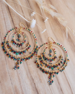Laila Chandelier Earrings ~ Gold Plated ~ SME050