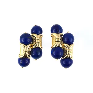 Lapis Bypass Ornament Cuff Links