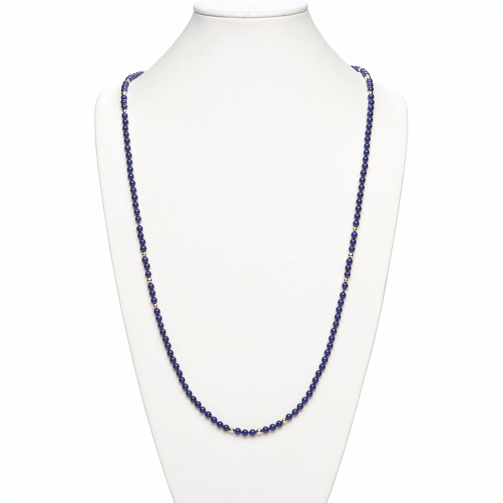 Lapis & Gold Rope Necklace