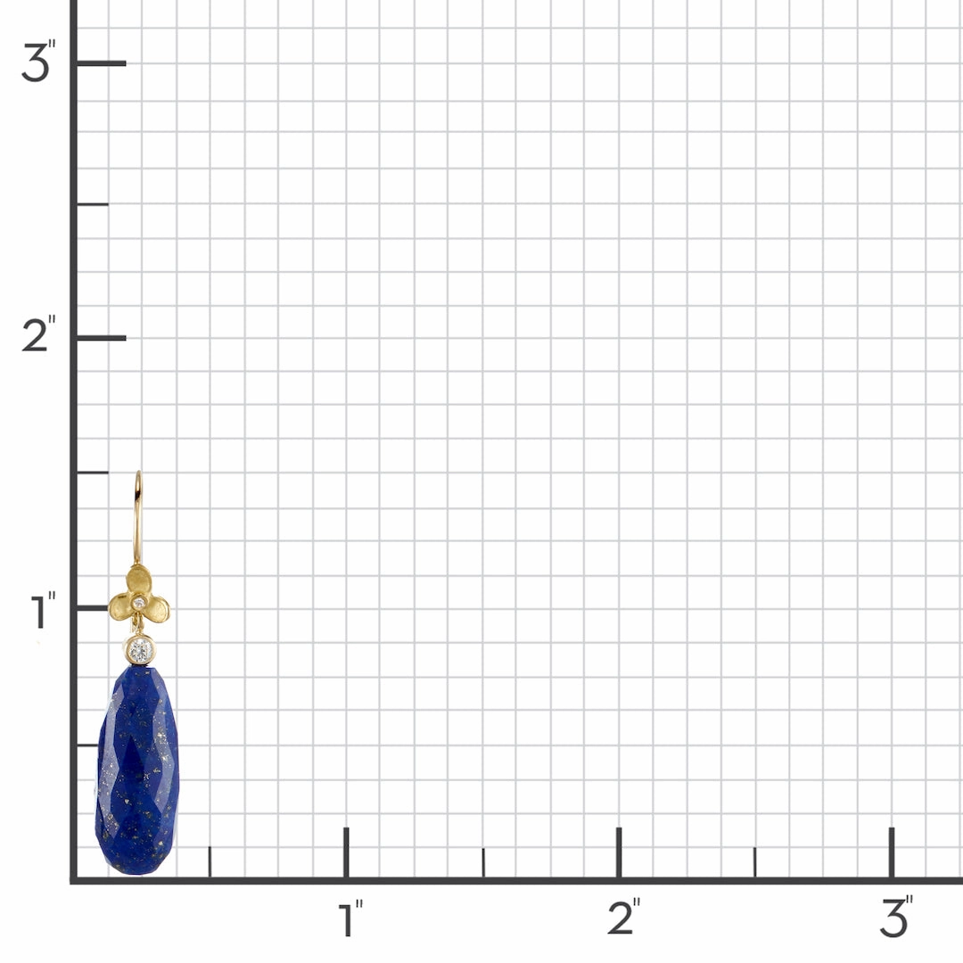 Lapis & Trillium Drop Earrings