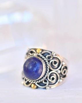 Lapis Lazuli Ring ~ Sterling Silver 925 ~ SMR151
