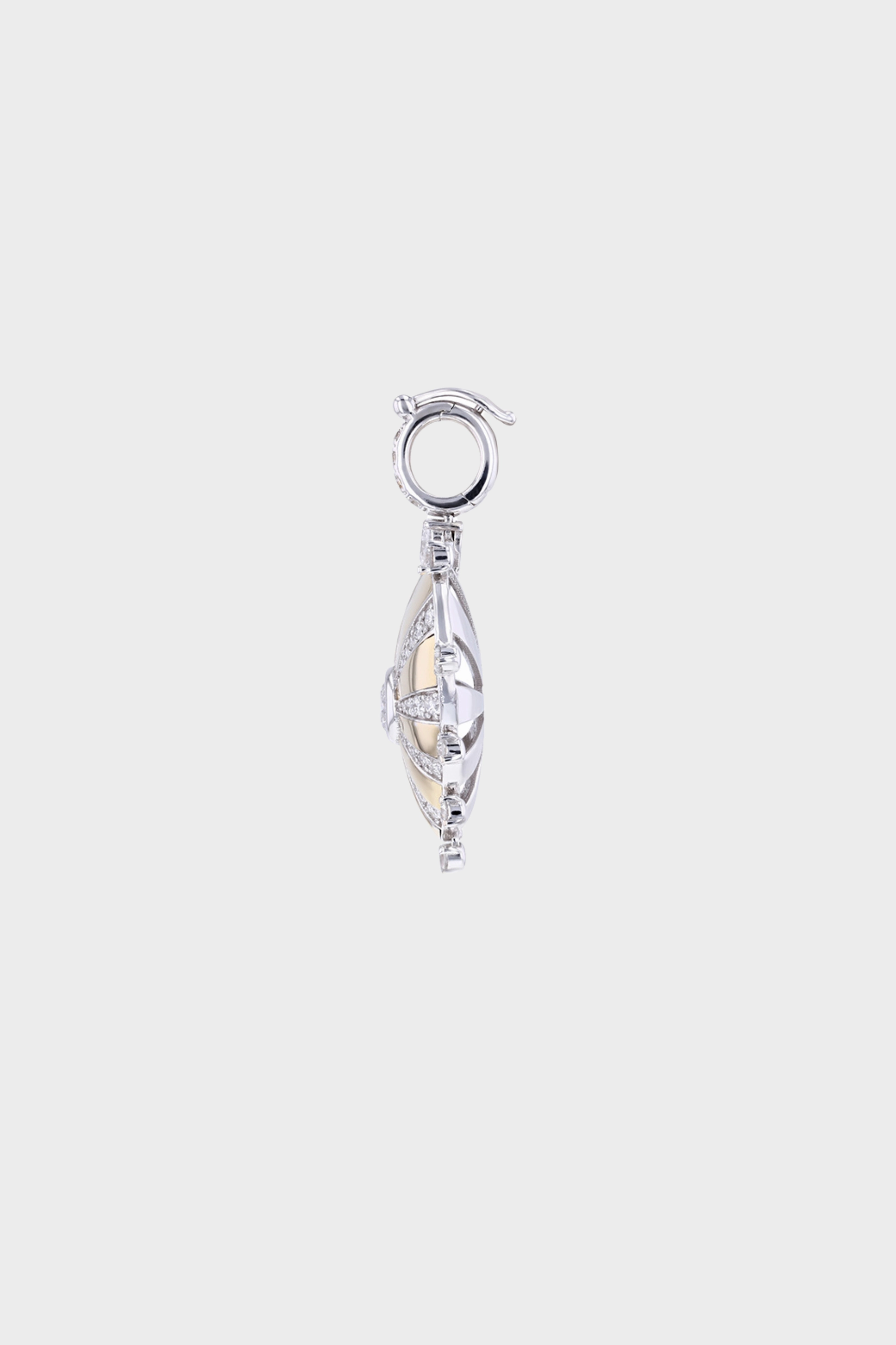 Large Mila Heart Pendant, Mixed Metal