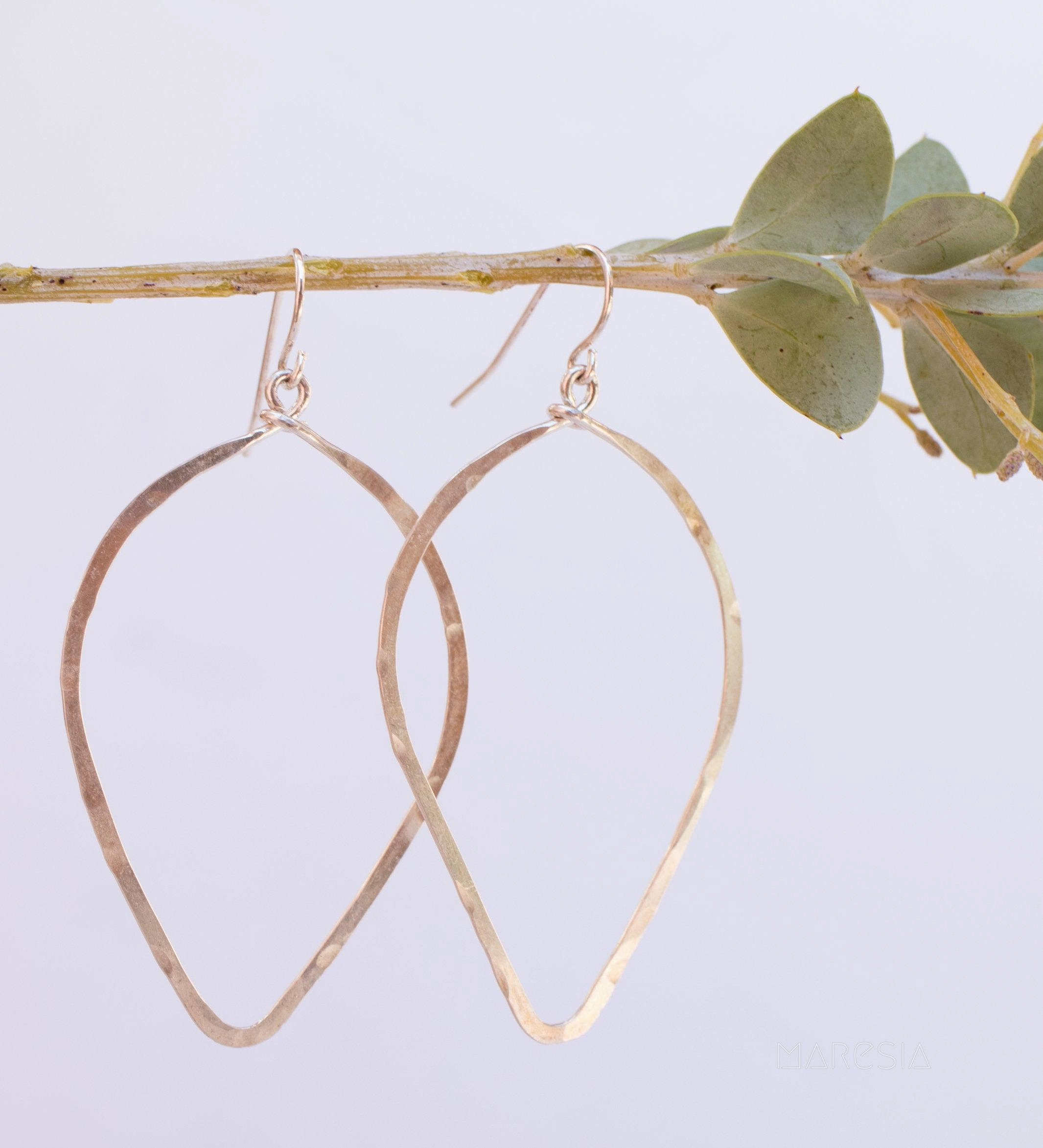Large Tear Drop Earrings ~Gold Filled or Sterling Silver 925~ME097