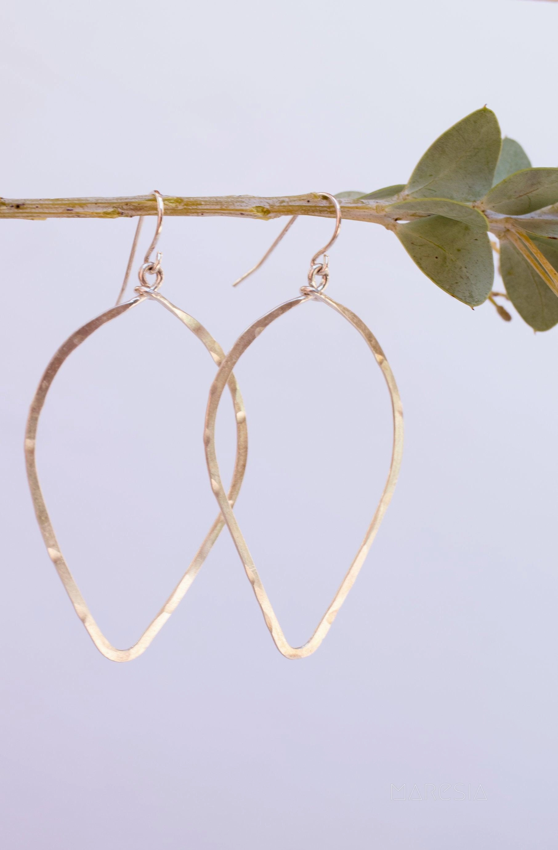 Large Tear Drop Earrings ~Gold Filled or Sterling Silver 925~ME097