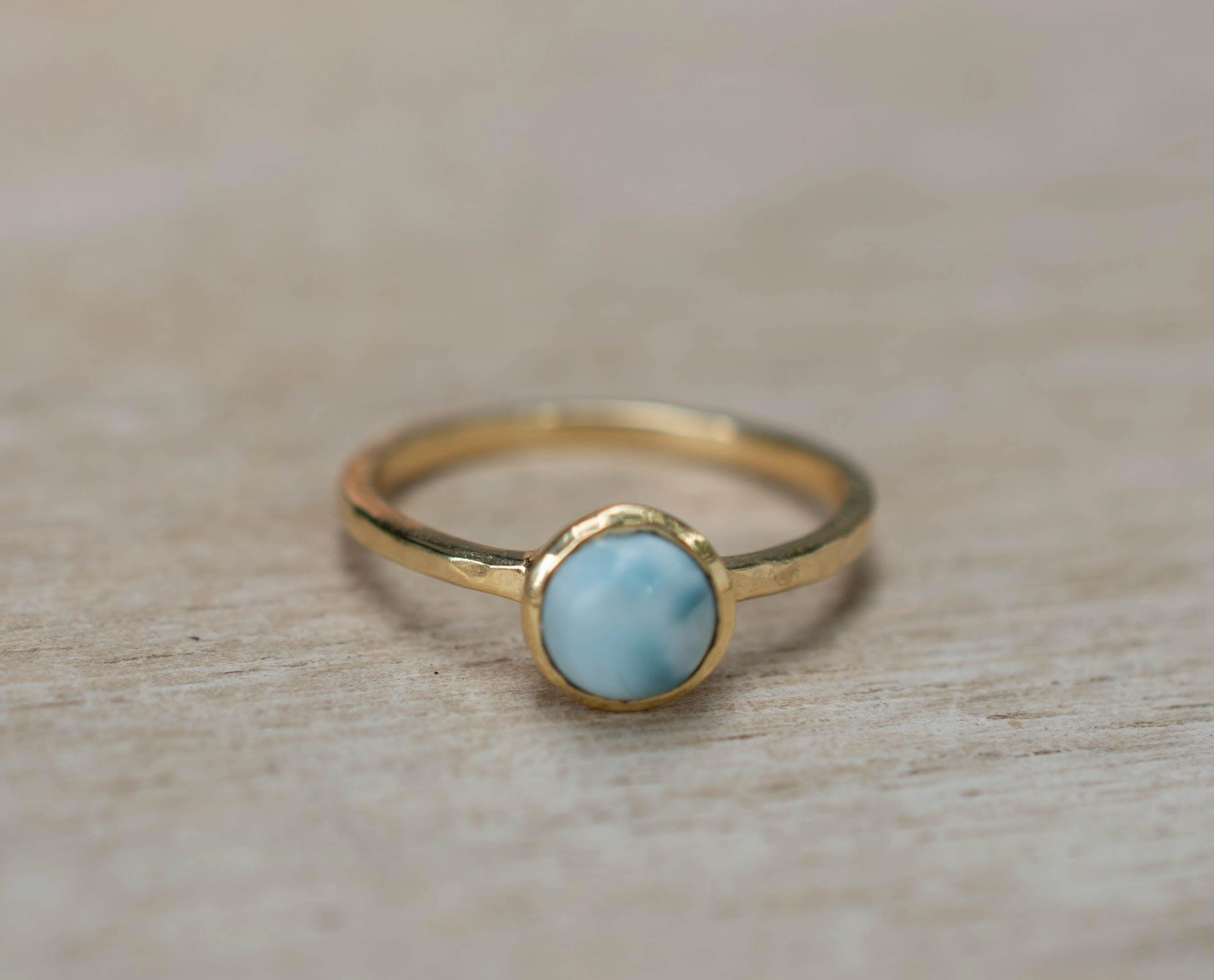 Larimar Ring ~ Gold Plated ~ MR235