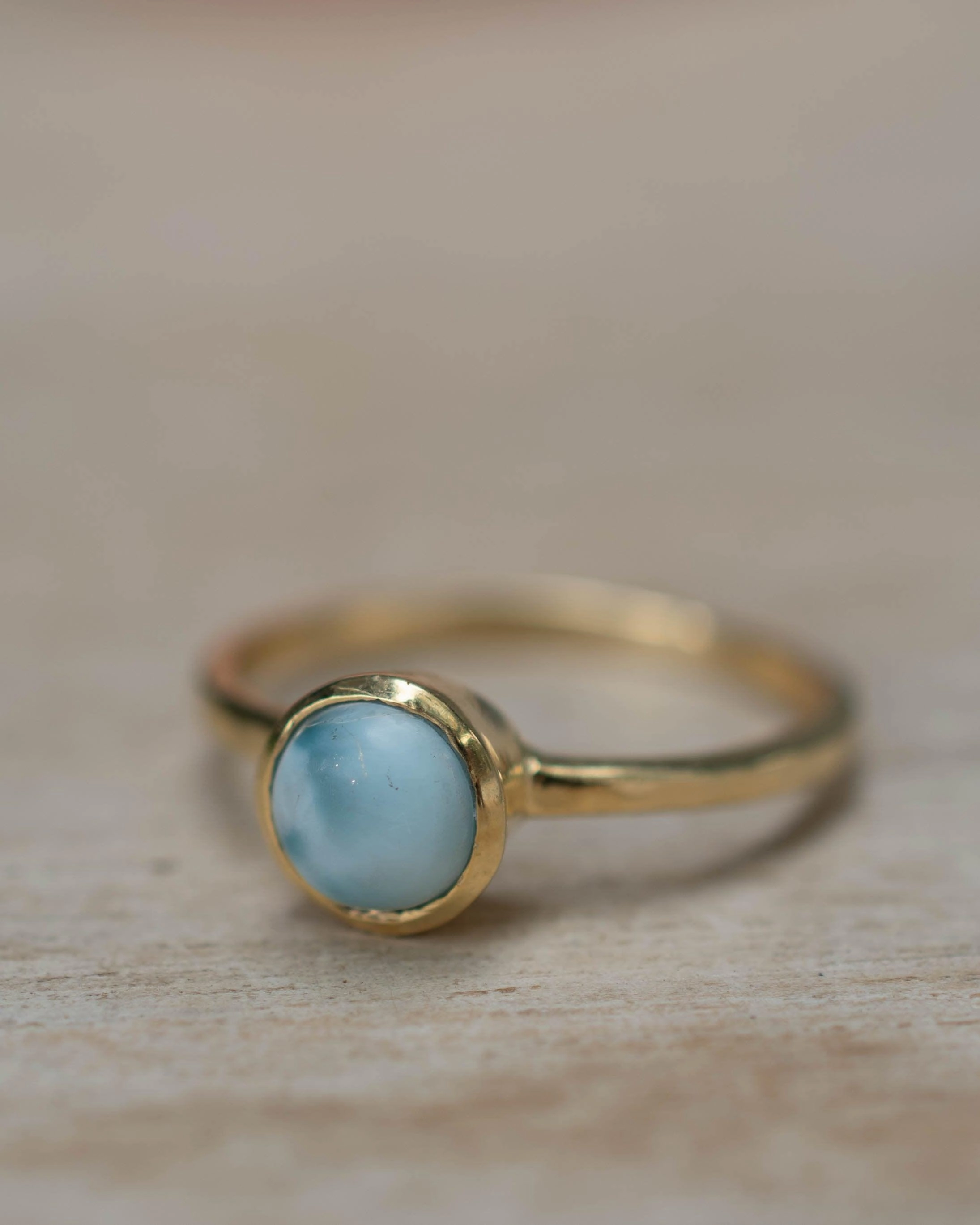Larimar Ring ~ Gold Plated ~ MR235