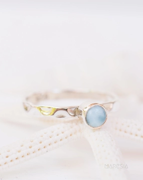 Larimar Ring ~ Sterling Silver 925 ~ MR208