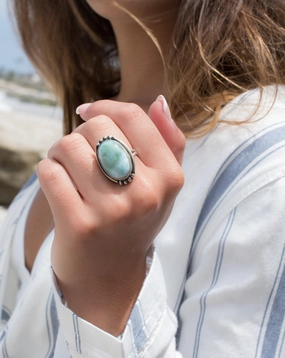 Larimar Ring ~ Sterling Silver 925~MR141