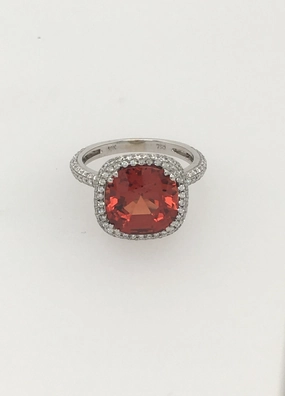 Le Joaillier Collection Mandarin Garnet & Diamond Ring