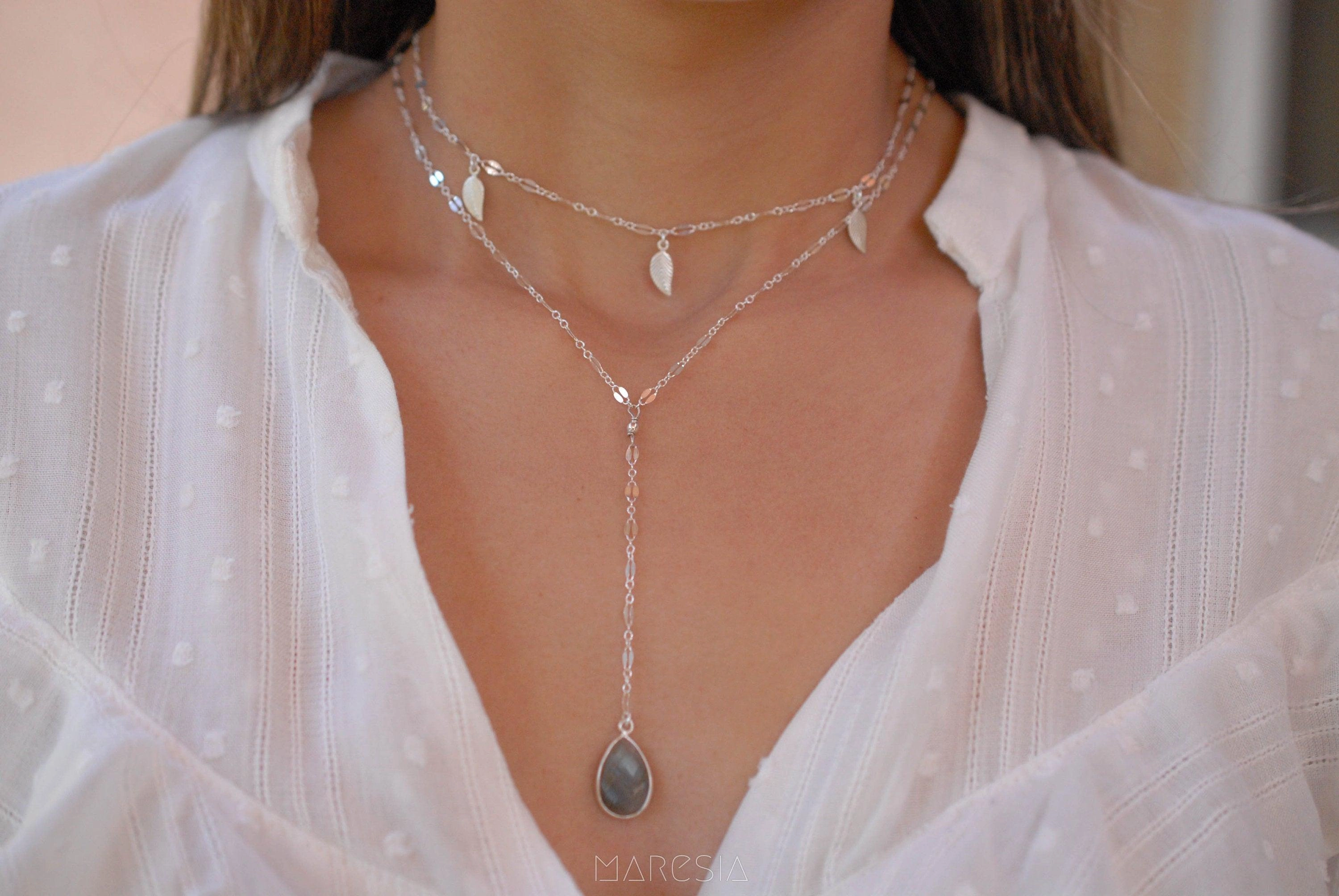 Leaf Choker ~ Sterling Silver 925 or Gold Filled ~ MN009
