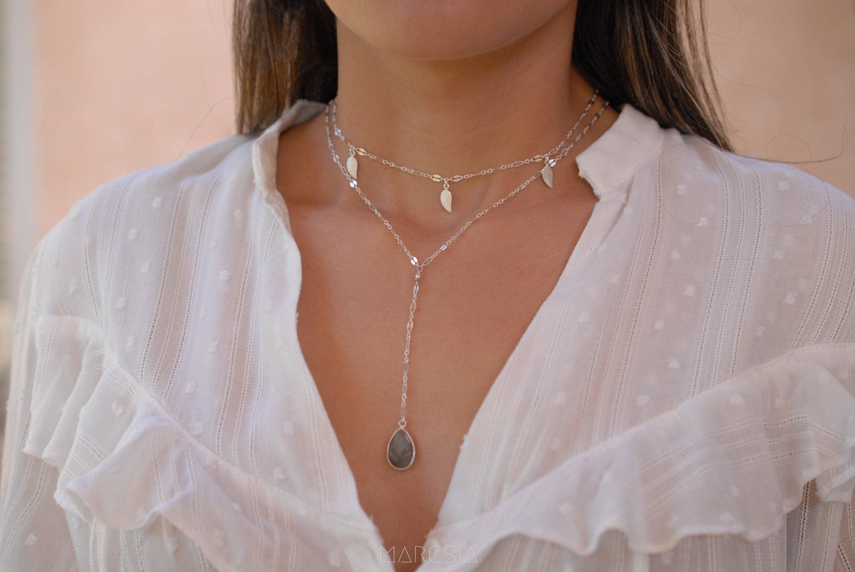 Leaf Choker ~ Sterling Silver 925 or Gold Filled ~ MN009