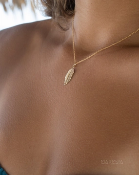 Leaf Necklace ~ Gold Filled ~ MN026