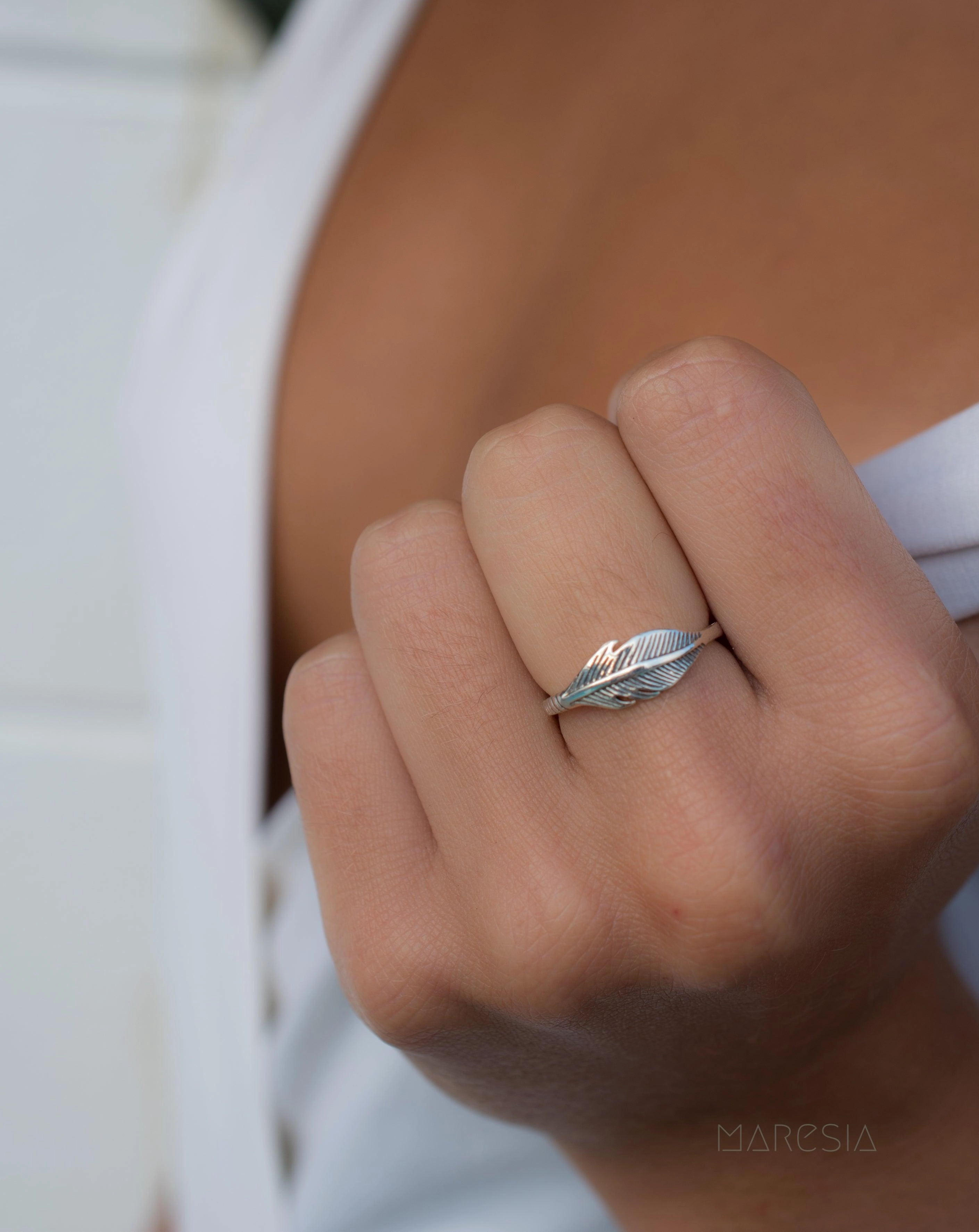 Leaf Ring~ Sterling Silver 925~ SMR057