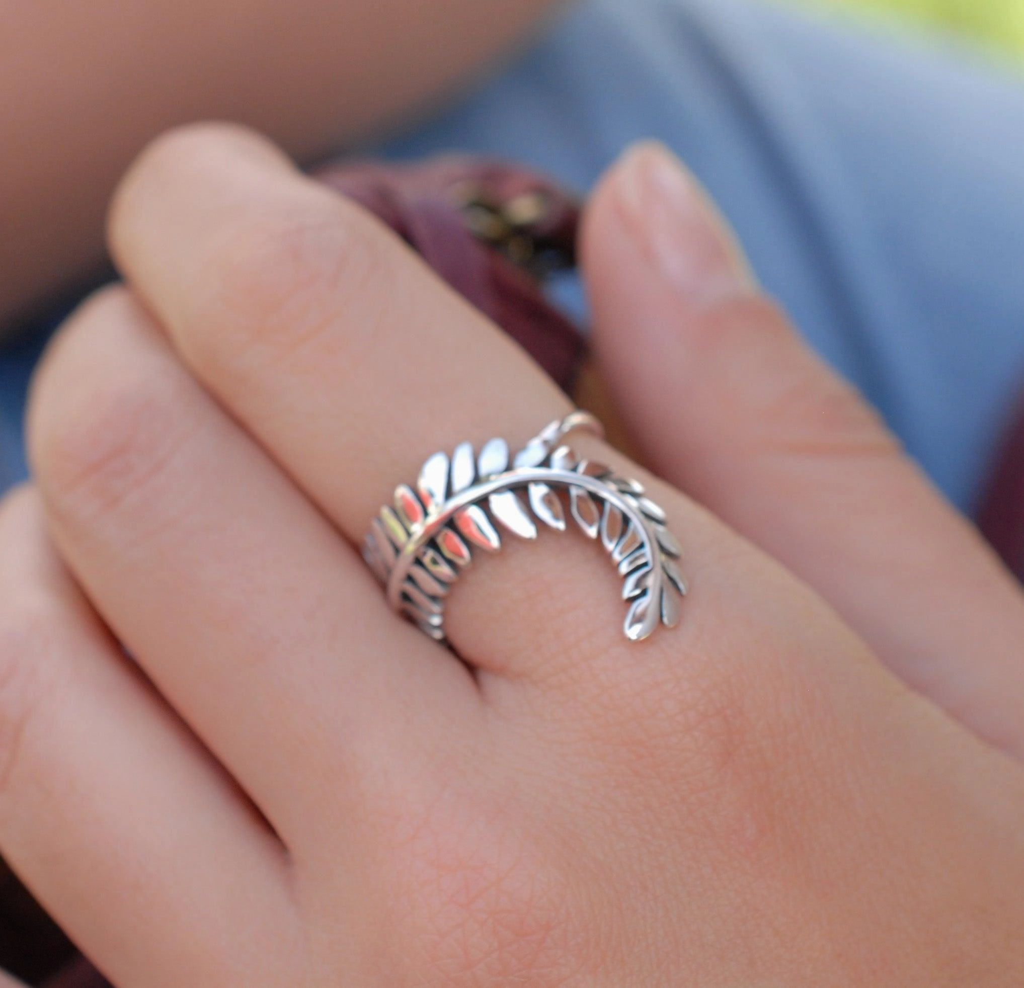 Leaf Ring~ Sterling Silver 925~SMR084