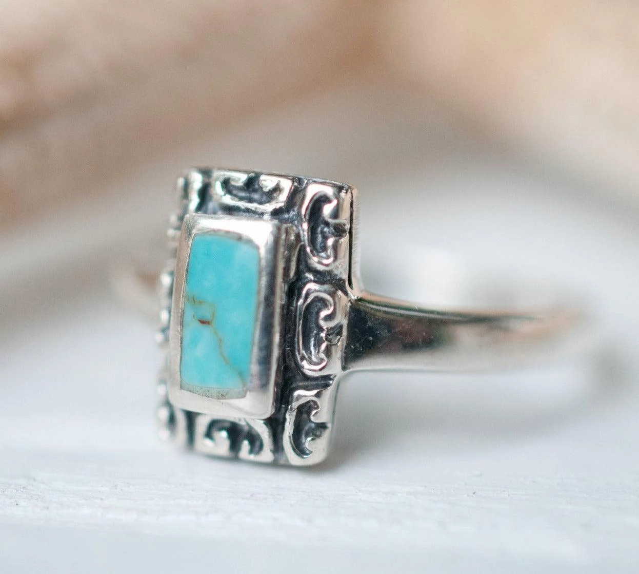 Leblon Turquoise Ring ~ Sterling Silver 925~SMR012