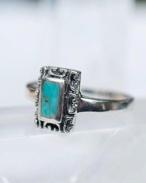 Leblon Turquoise Ring ~ Sterling Silver 925~SMR012