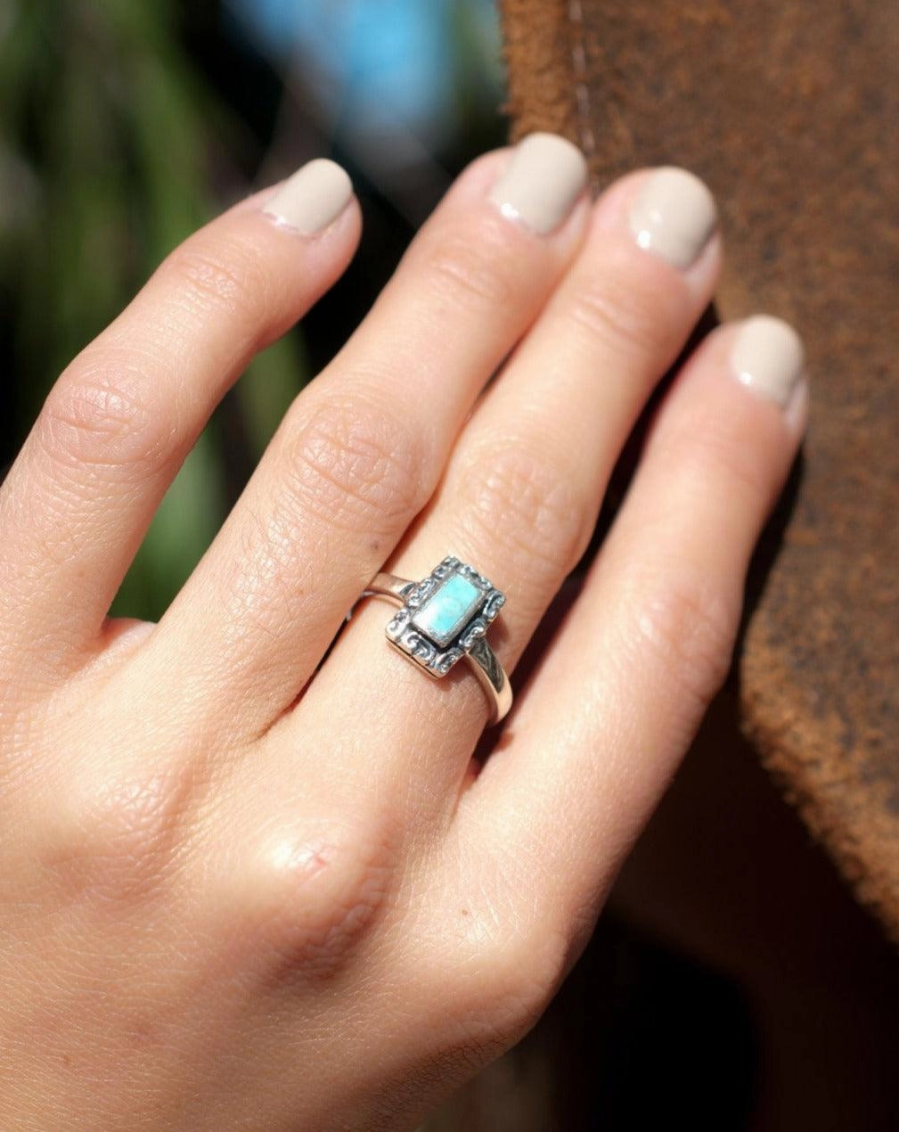 Leblon Turquoise Ring ~ Sterling Silver 925~SMR012