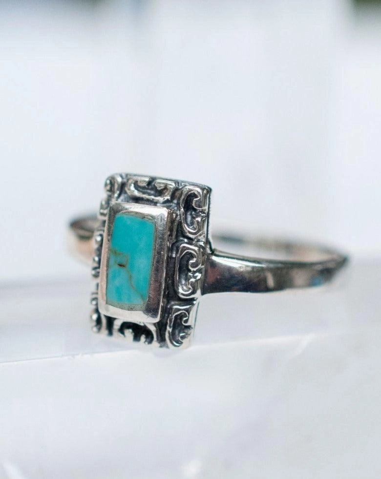 Leblon Turquoise Ring ~ Sterling Silver 925~SMR012