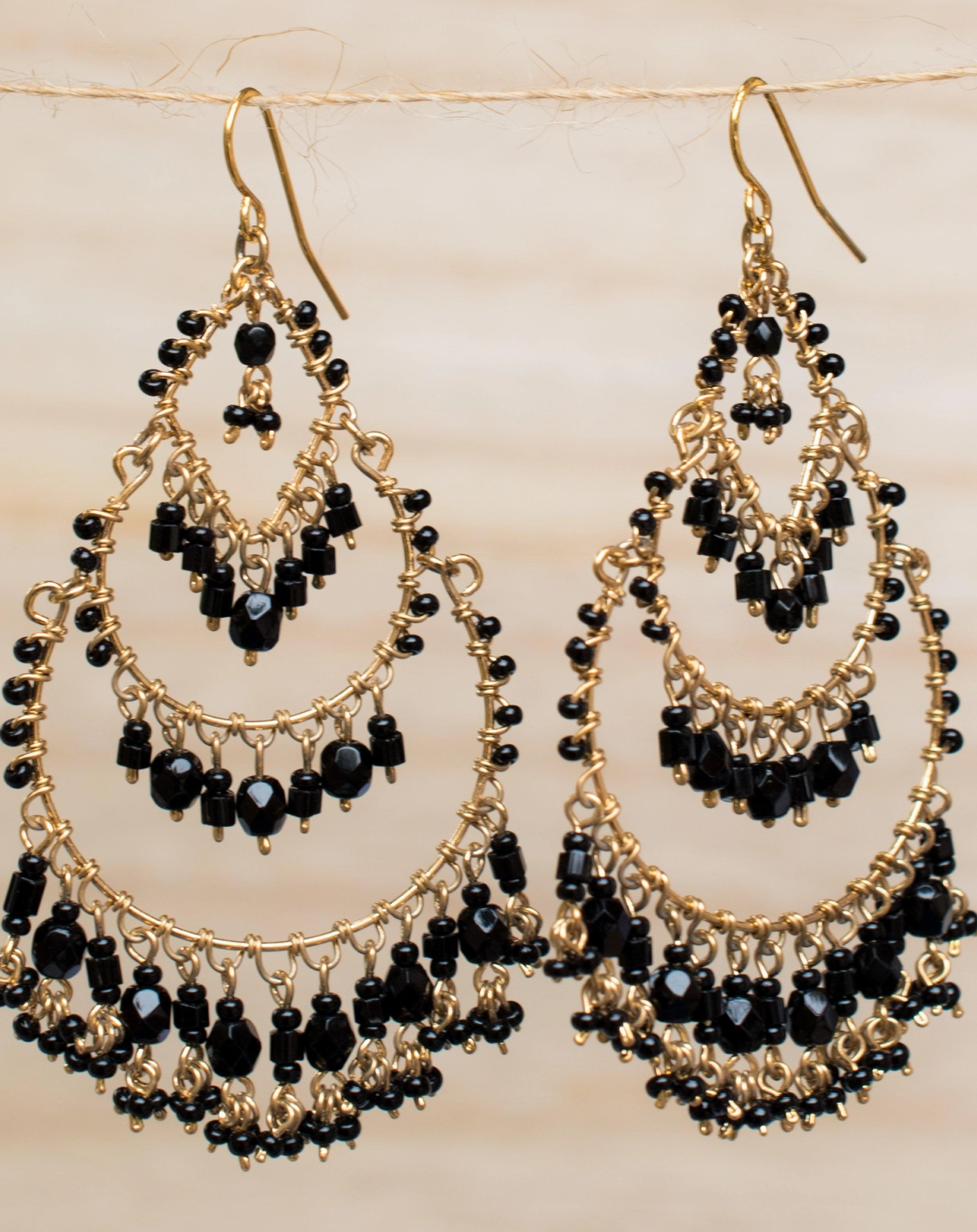 Leonora Chandelier Earrings ~Gold Plated ~ SME039
