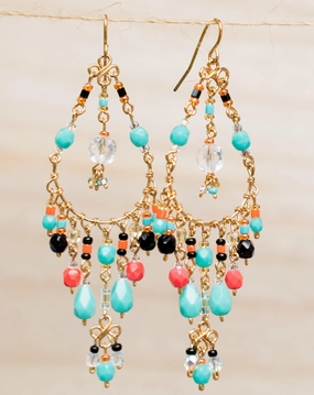 Leticia Chandelier Earrings ~Gold Plated ~ SME032