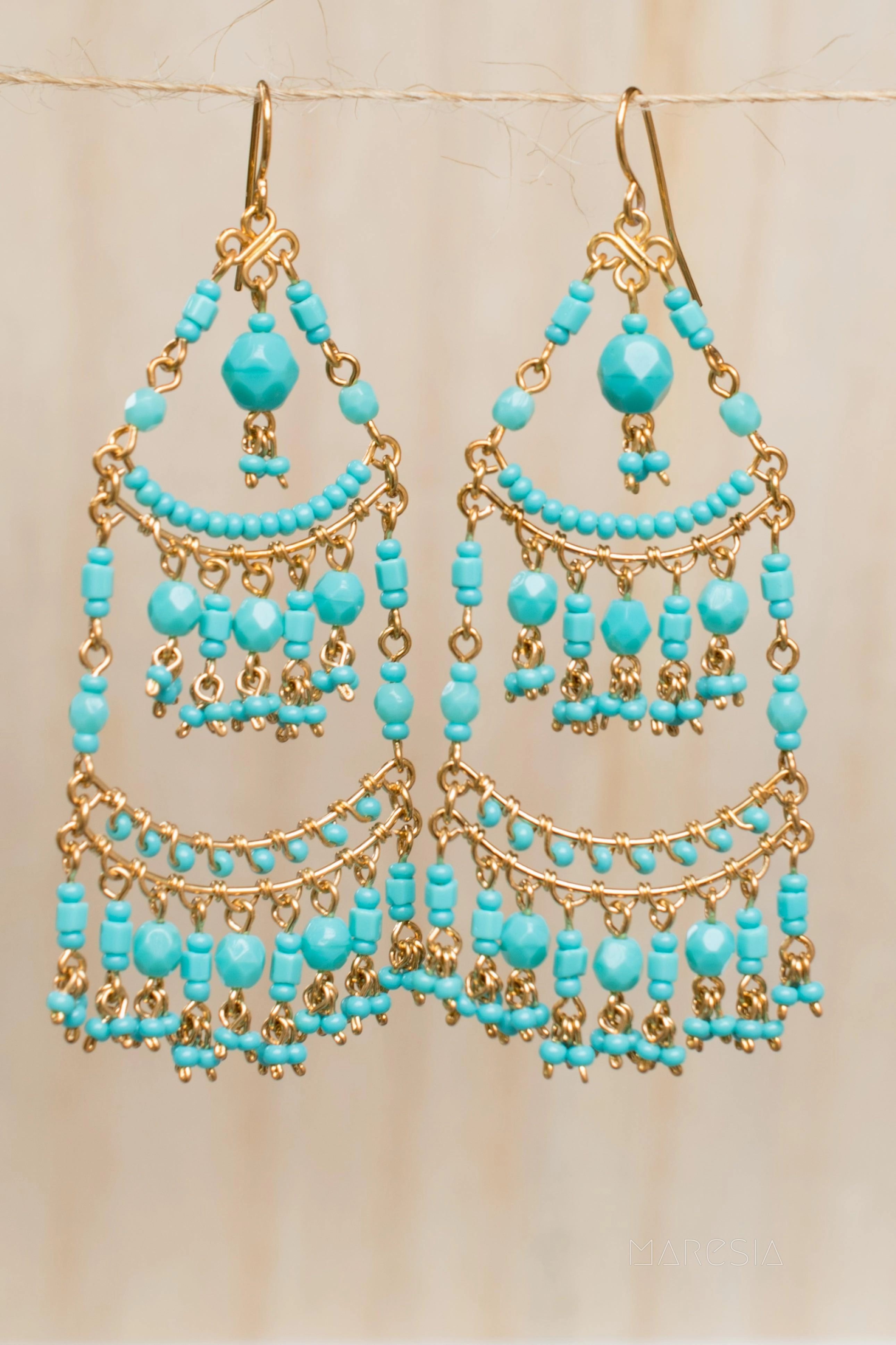 Lica Chandelier Earrings ~Gold Plated ~ SME034