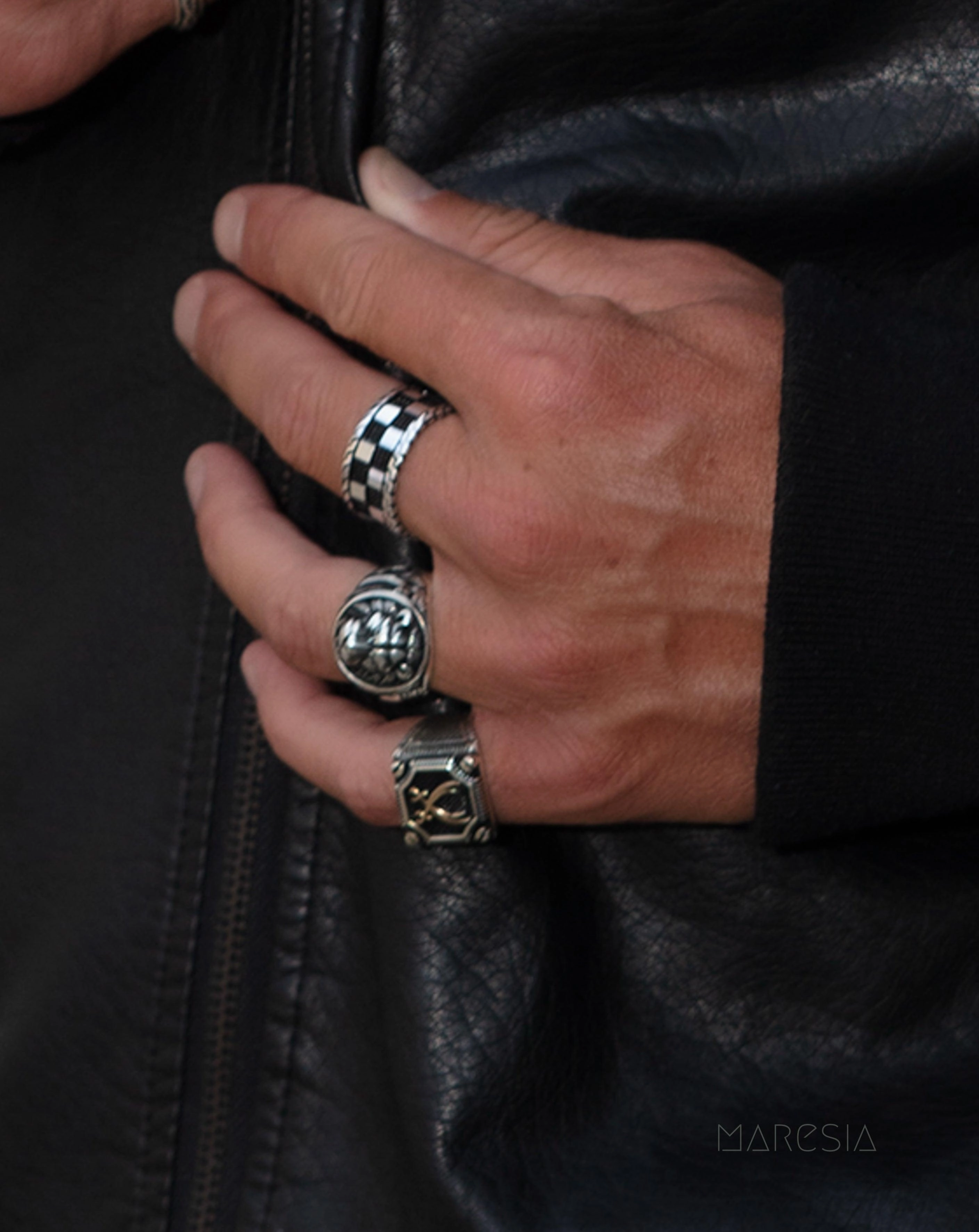Lion Men's Ring ~ Sterling Silver 925 ~