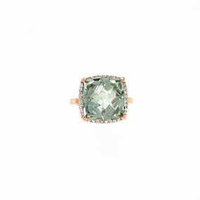 Lisa Nik Fancy Cut Green Amethyst Ring