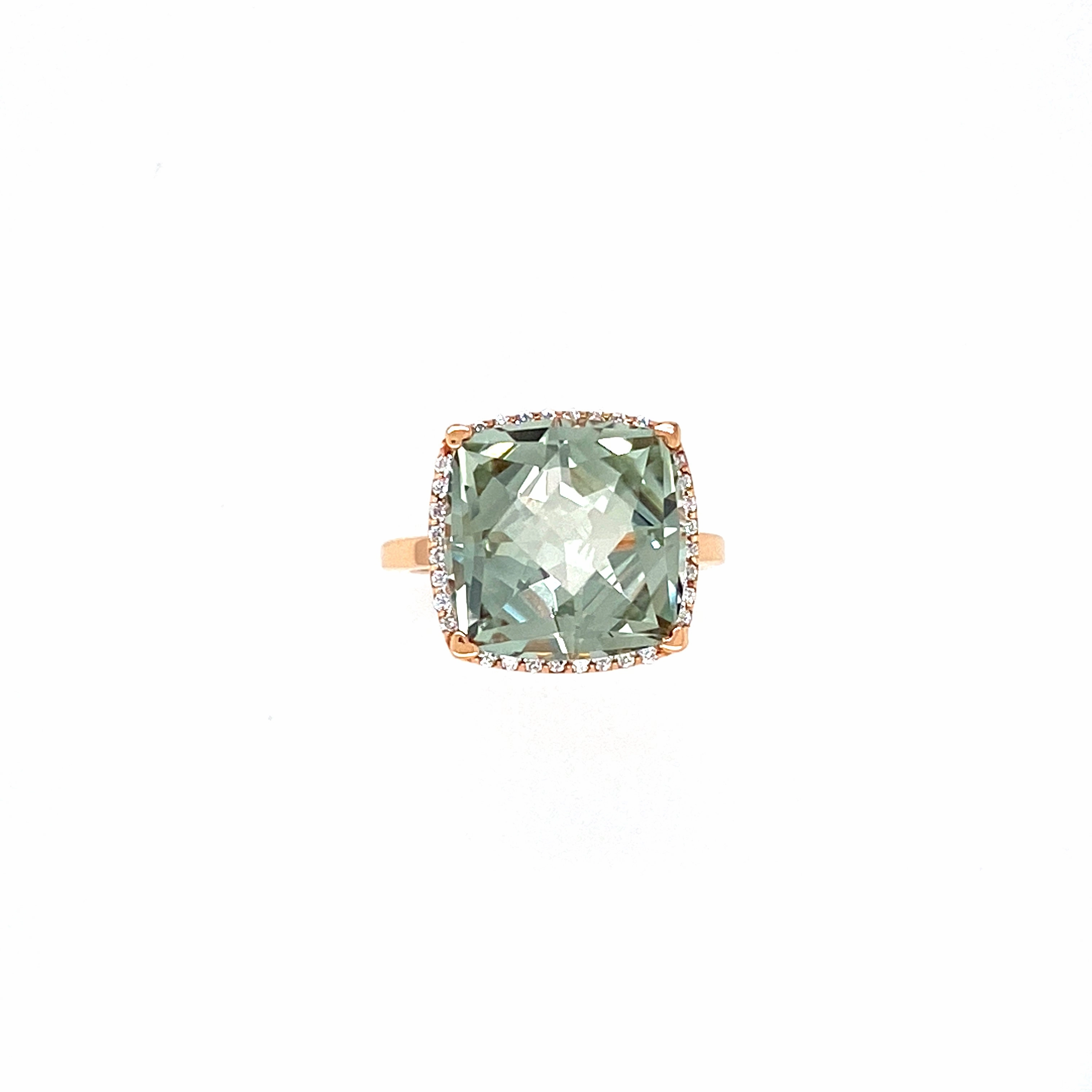 Lisa Nik Fancy Cut Green Amethyst Ring
