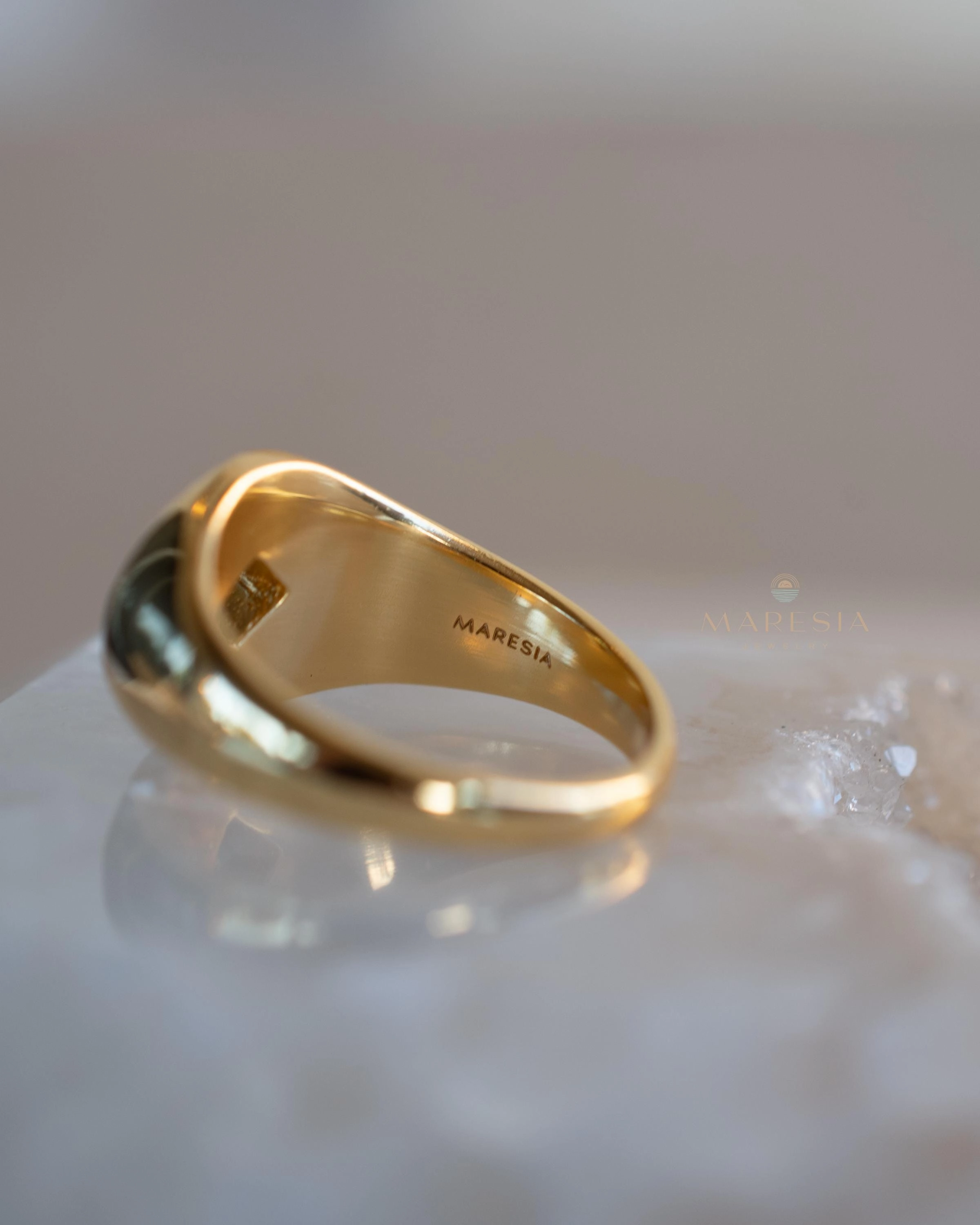 Liz Labradorite Ring ~ 18k Gold Plated ~ MR357