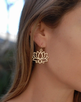 Lotus Earrings ~ 18k Gold Plated~ME038