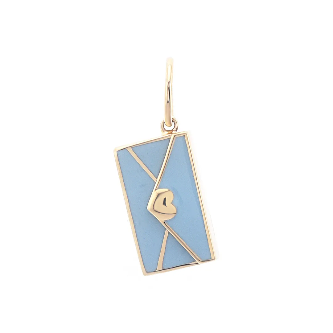 Love Letter Charm, Baby Blue