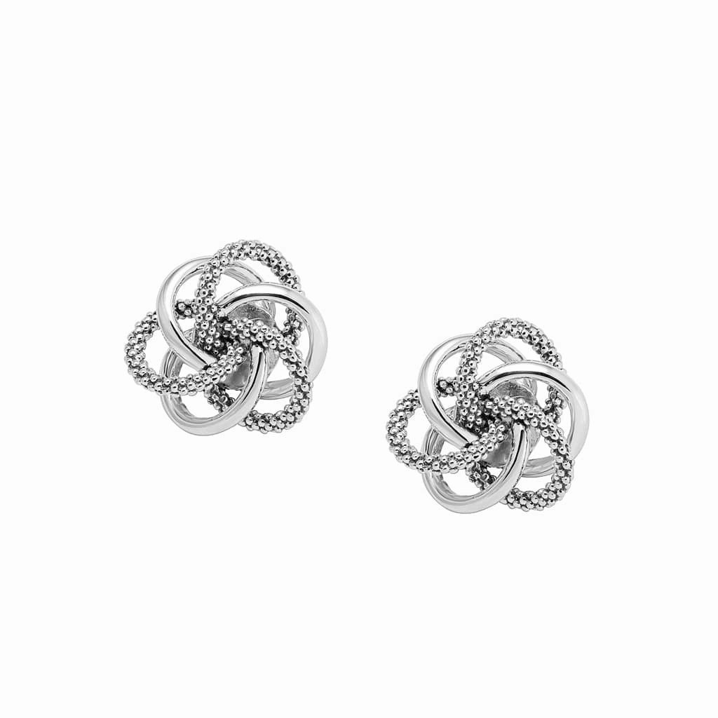 Love Knot Large Silver Love Knot Stud Earrings