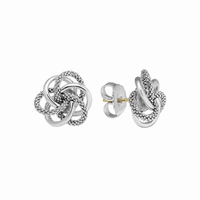 Love Knot Large Silver Love Knot Stud Earrings