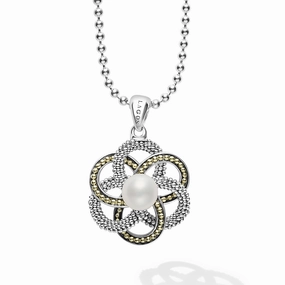 Love Knot Pearl Love Knot Pendant Necklace