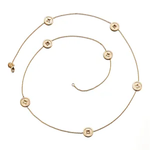 Lucky Coin & Diamond Station Necklace