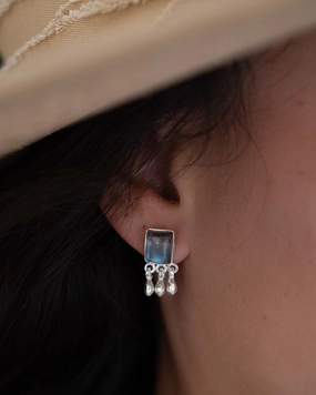 Lucy Labradorite Earrings ~ Sterling Silver 925 or Gold Plated over Sterling Silver ~ ME228