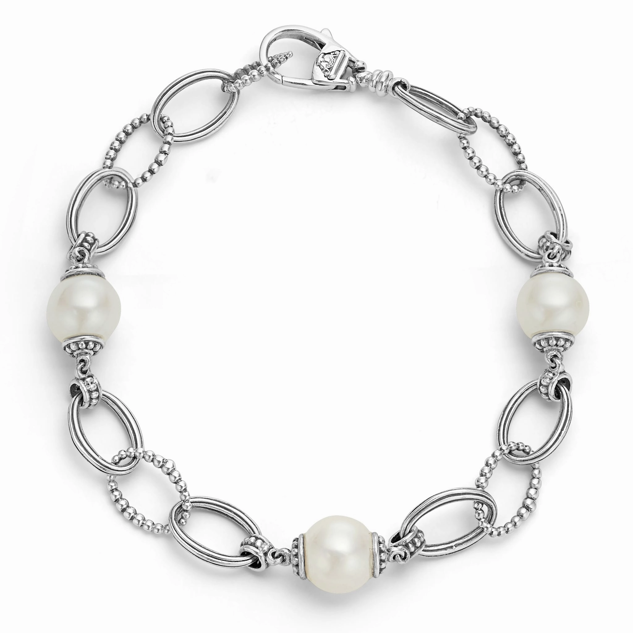 Luna Caviar Pearl Link Bracelet