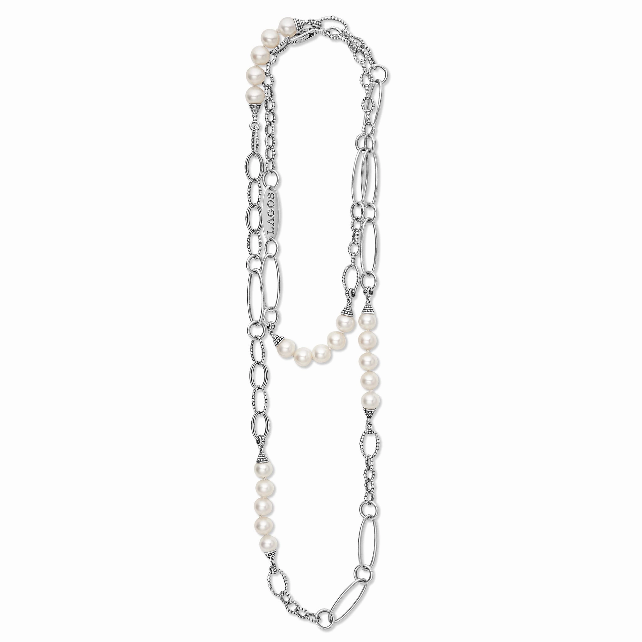 Luna Caviar Pearl Link Necklace