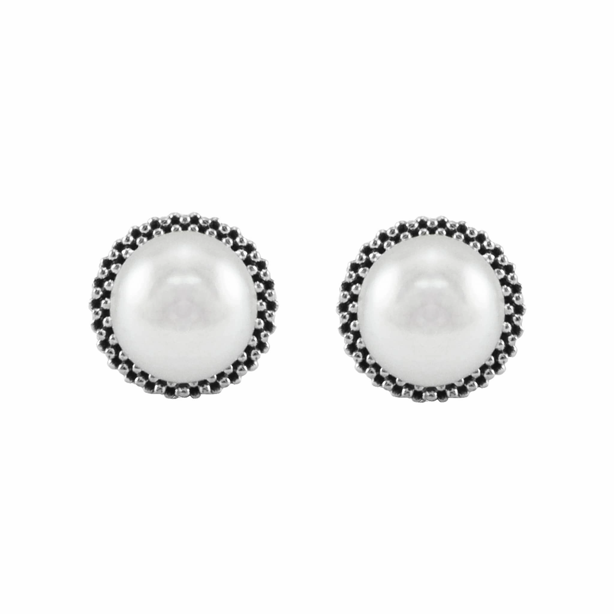 Luna Caviar Pearl Stud Earrings