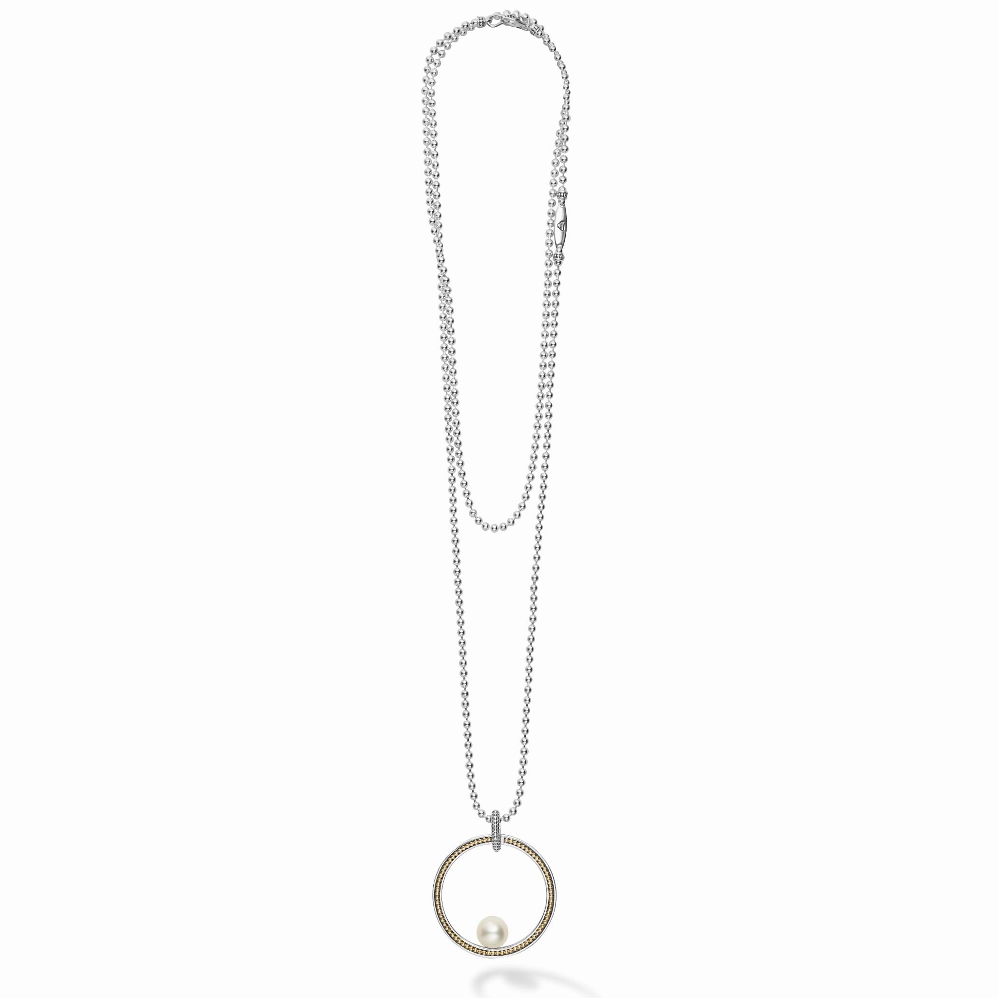 Luna Circle Pearl Statement Necklace