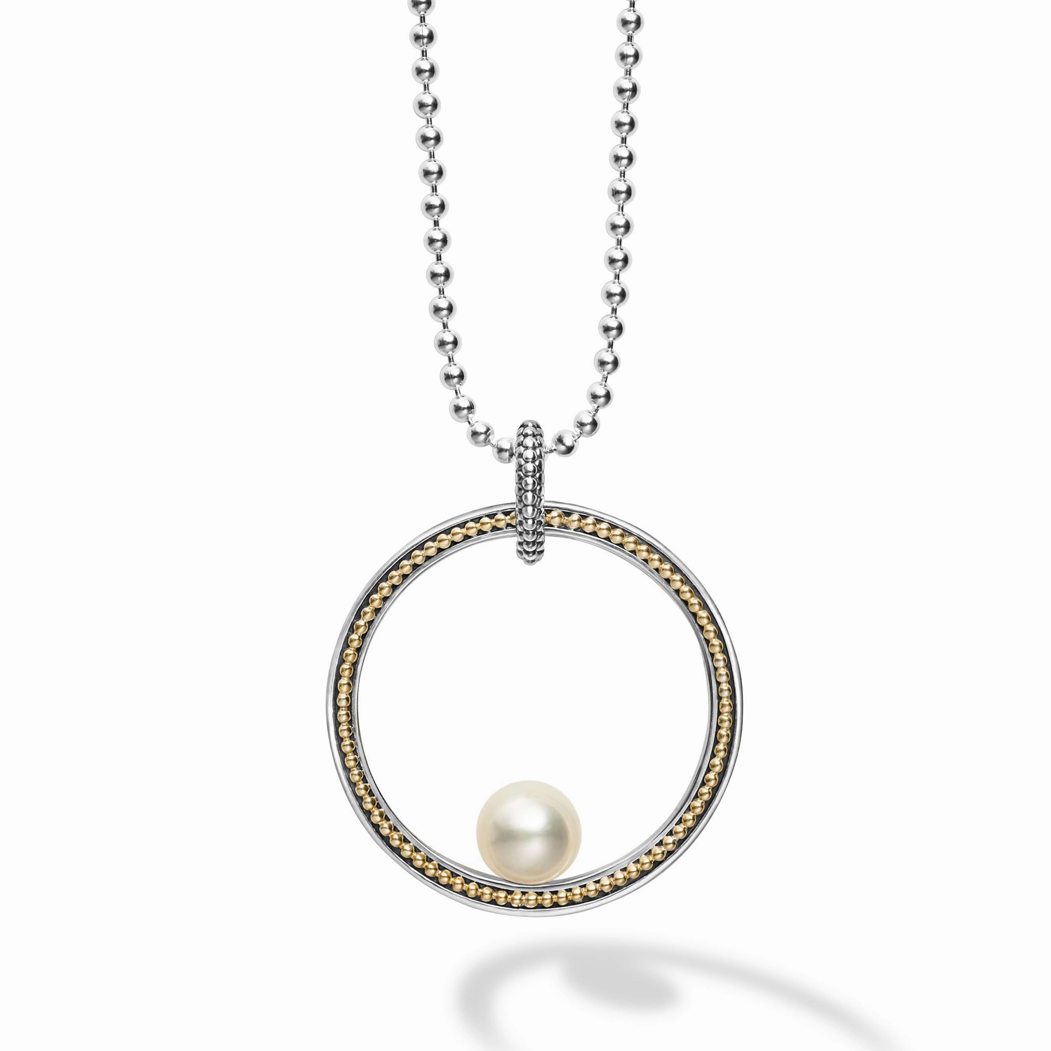 Luna Circle Pearl Statement Necklace