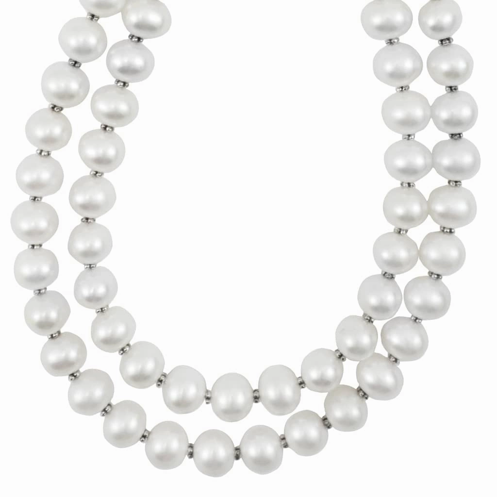 Luna Double Strand Pearl Necklace