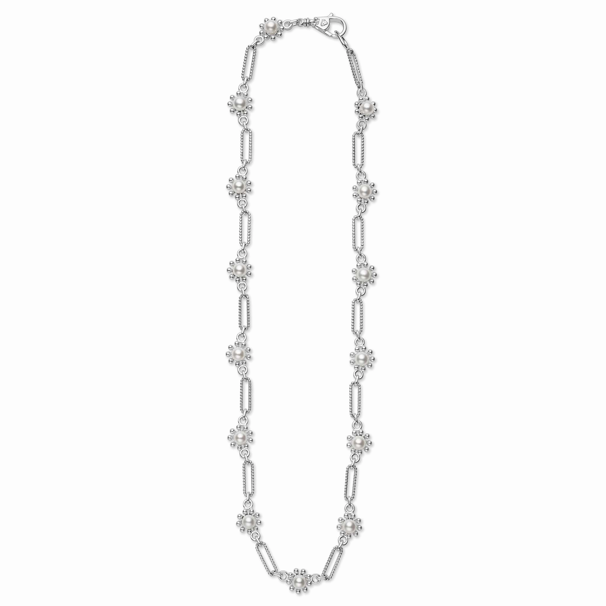 Luna Fleur Pearl Link Necklace