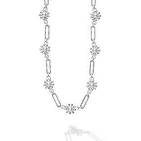 Luna Fleur Pearl Link Necklace