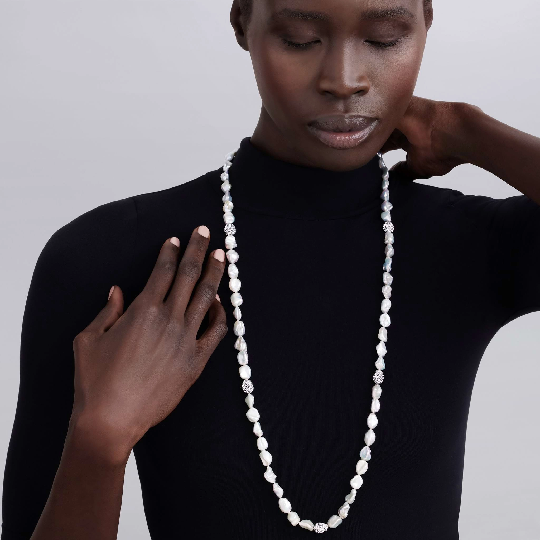 Luna Keshi Pearl Necklace | 34 inch