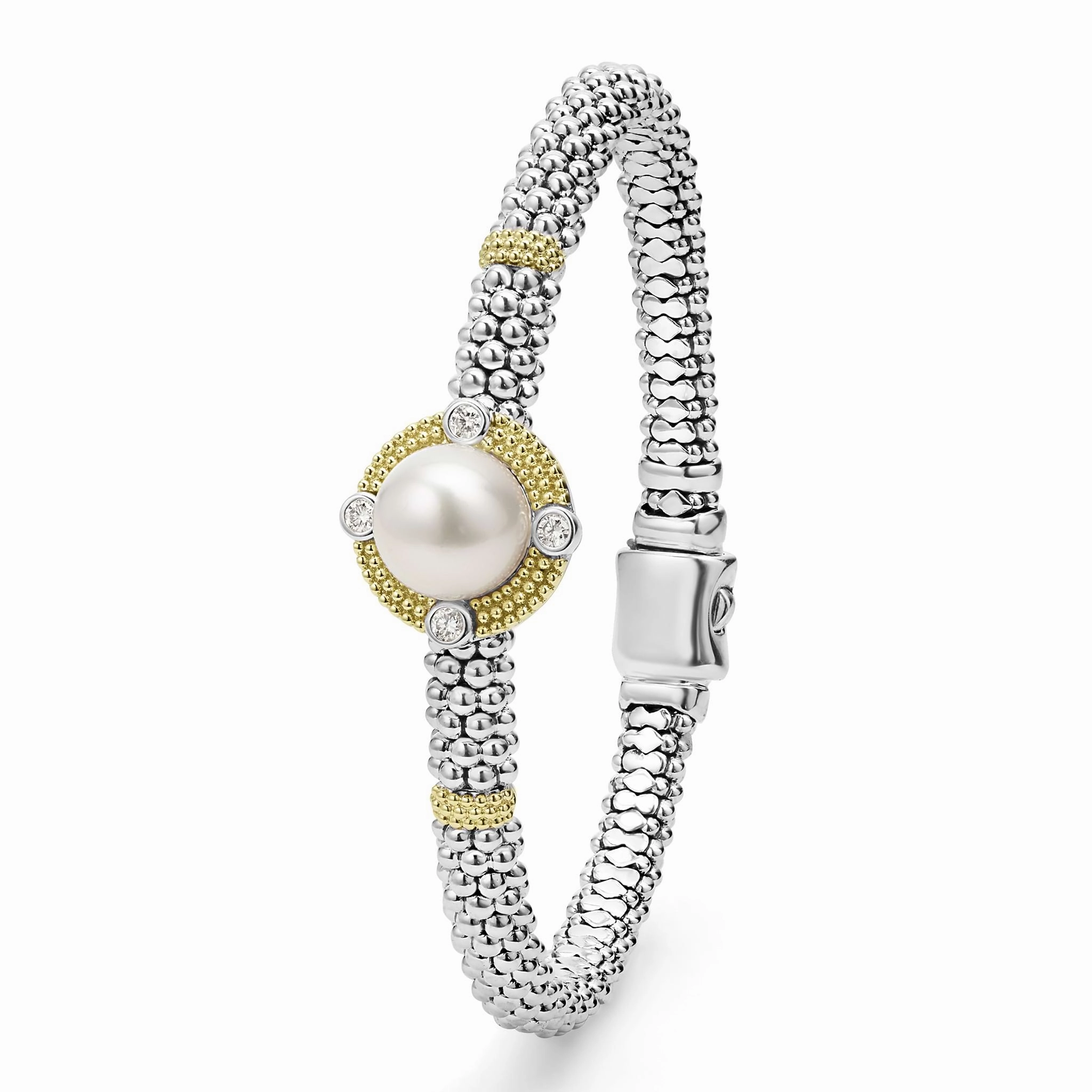 Luna Pearl Diamond Caviar Bracelet | 6mm