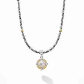 Luna Pearl Diamond Caviar Necklace