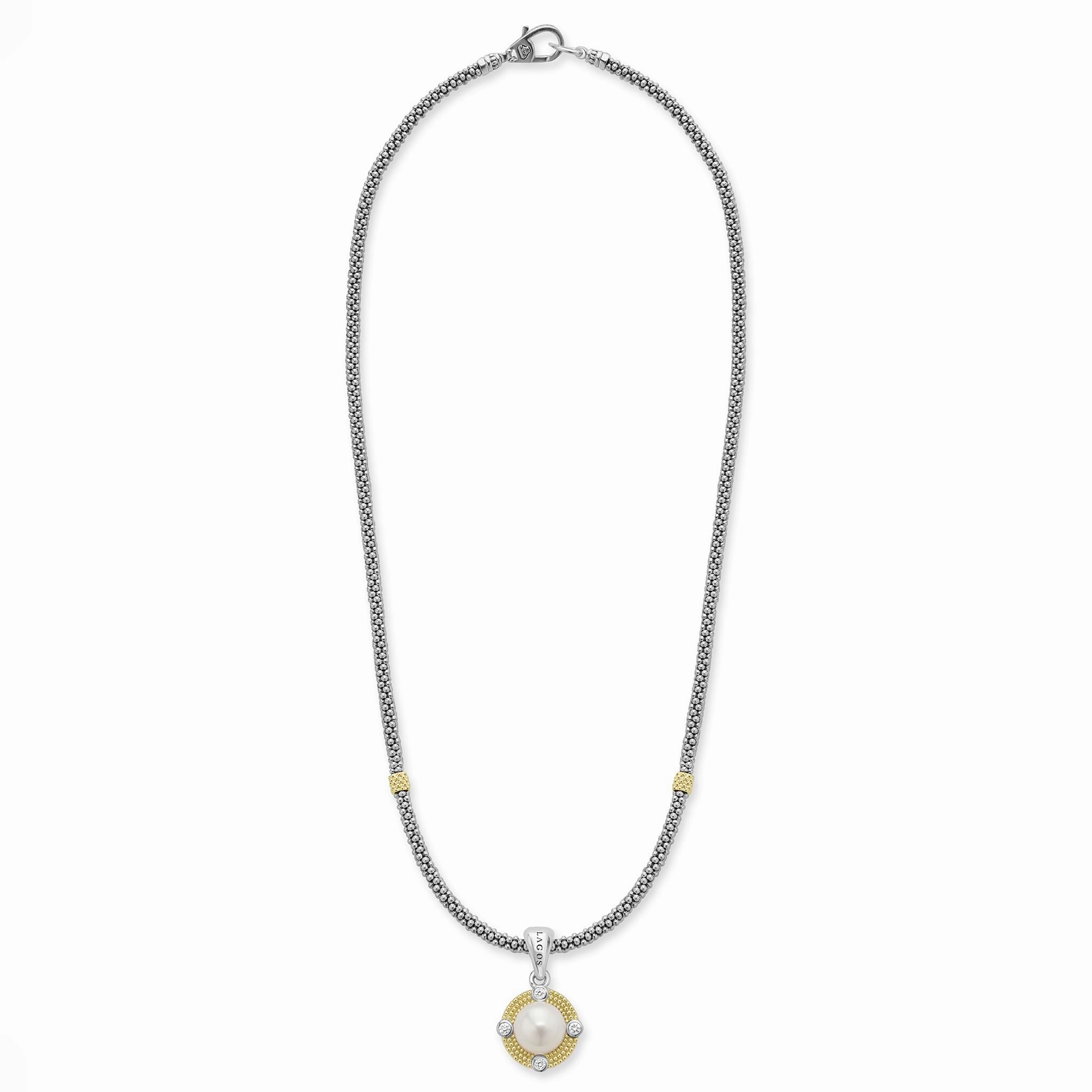 Luna Pearl Diamond Caviar Necklace
